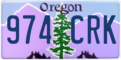 OR license plate 974CRK
