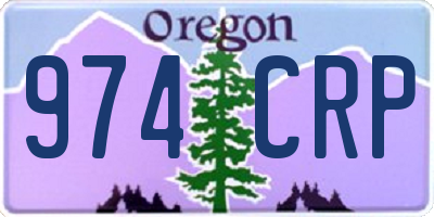 OR license plate 974CRP