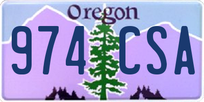 OR license plate 974CSA