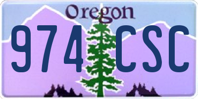 OR license plate 974CSC