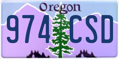 OR license plate 974CSD