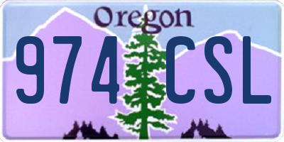 OR license plate 974CSL