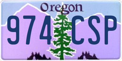 OR license plate 974CSP