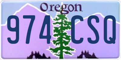 OR license plate 974CSQ