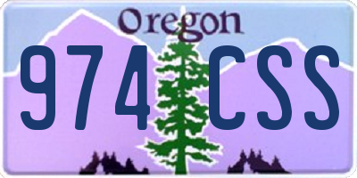 OR license plate 974CSS