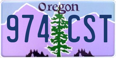 OR license plate 974CST