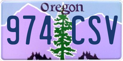OR license plate 974CSV