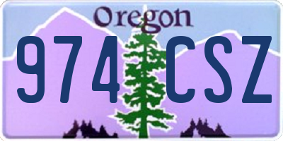 OR license plate 974CSZ