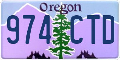 OR license plate 974CTD