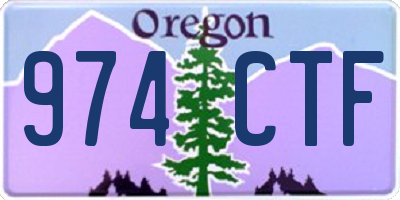 OR license plate 974CTF