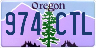 OR license plate 974CTL