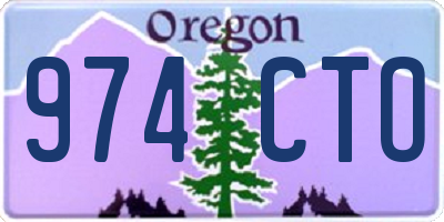 OR license plate 974CTO