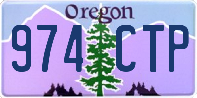 OR license plate 974CTP
