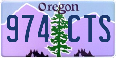 OR license plate 974CTS