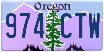 OR license plate 974CTW