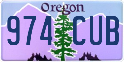 OR license plate 974CUB