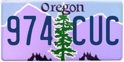 OR license plate 974CUC