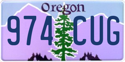 OR license plate 974CUG