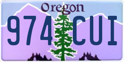 OR license plate 974CUI