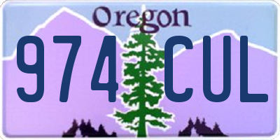 OR license plate 974CUL