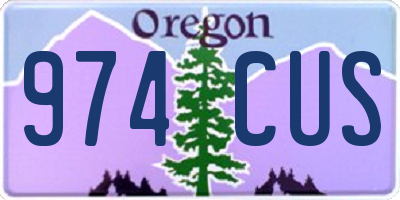 OR license plate 974CUS