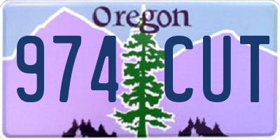 OR license plate 974CUT