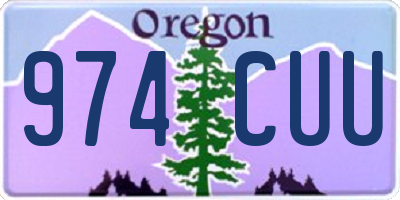 OR license plate 974CUU