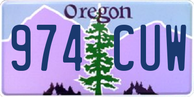 OR license plate 974CUW