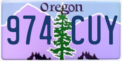 OR license plate 974CUY