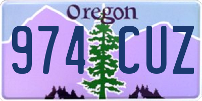 OR license plate 974CUZ