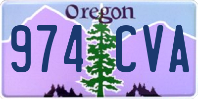 OR license plate 974CVA