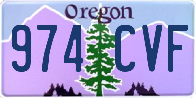 OR license plate 974CVF