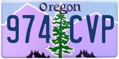 OR license plate 974CVP