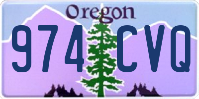 OR license plate 974CVQ