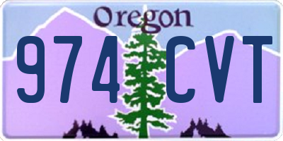 OR license plate 974CVT