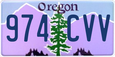 OR license plate 974CVV