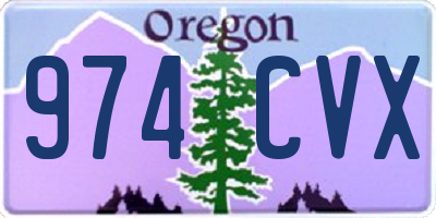 OR license plate 974CVX