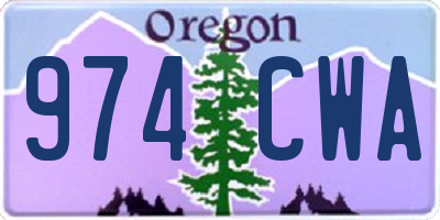 OR license plate 974CWA