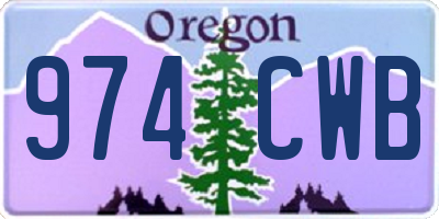 OR license plate 974CWB