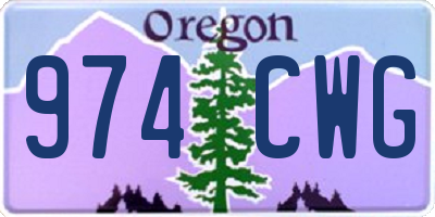 OR license plate 974CWG