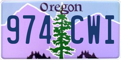 OR license plate 974CWI