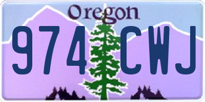 OR license plate 974CWJ