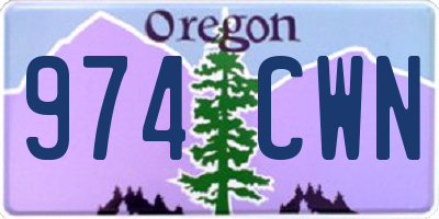 OR license plate 974CWN