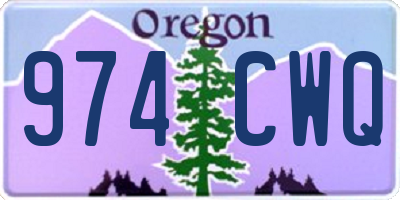 OR license plate 974CWQ