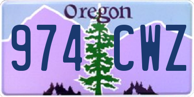 OR license plate 974CWZ