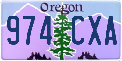 OR license plate 974CXA