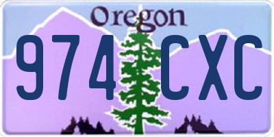 OR license plate 974CXC