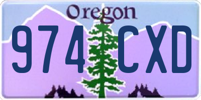 OR license plate 974CXD