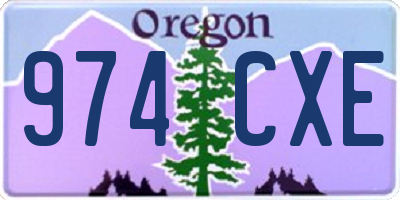 OR license plate 974CXE