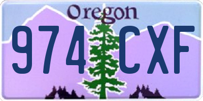 OR license plate 974CXF